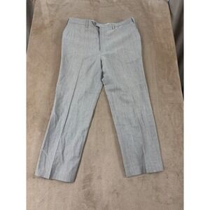 Brioni Cannes Trouser Tessuto Pants Mens size 36 Gray Wool Linen Made in Italy